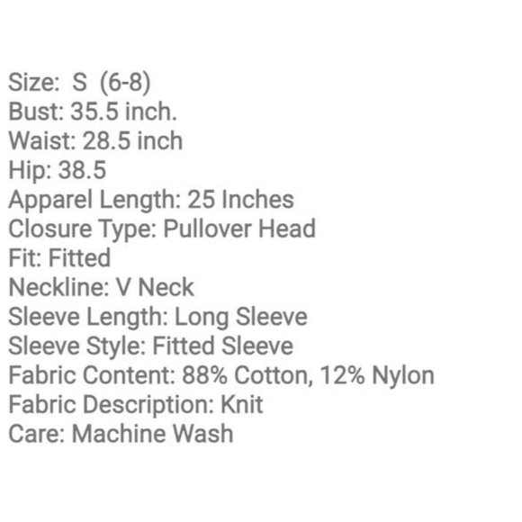 St. John's Bay - Women's V Neck Long Sleeve Pullover Sweater - Blue Coral- Small - Picture 5 of 5